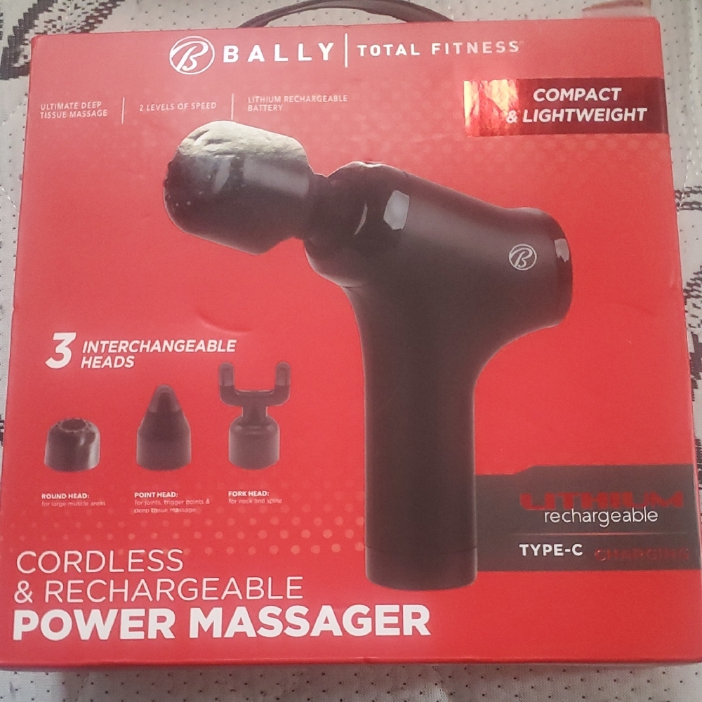 Bally Black Rechargeable Massager